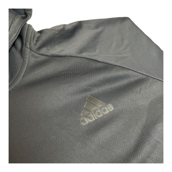 Adidas Hoodie Men 2XL Orange Full-Zip DH9071 Grey Activewear Running Outdoors - Picture 9 of 14